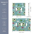 thumbnail image 3 of 3 Gang Light Switch Cover Plate Frog Face Leaf Strawberry Flower Wall Plate Decorate Electrical Outlet Cover Plates 4.56”x4.48”, 3 of 8