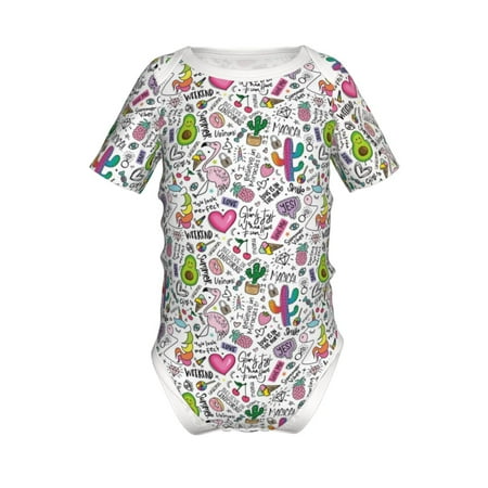 

Gaeub Fun Animal with Unicorn Print Infant Climbing Onesie Toddler Outfit Newborn Baby Bodysuit Baby Boy Girl Clothes -9M