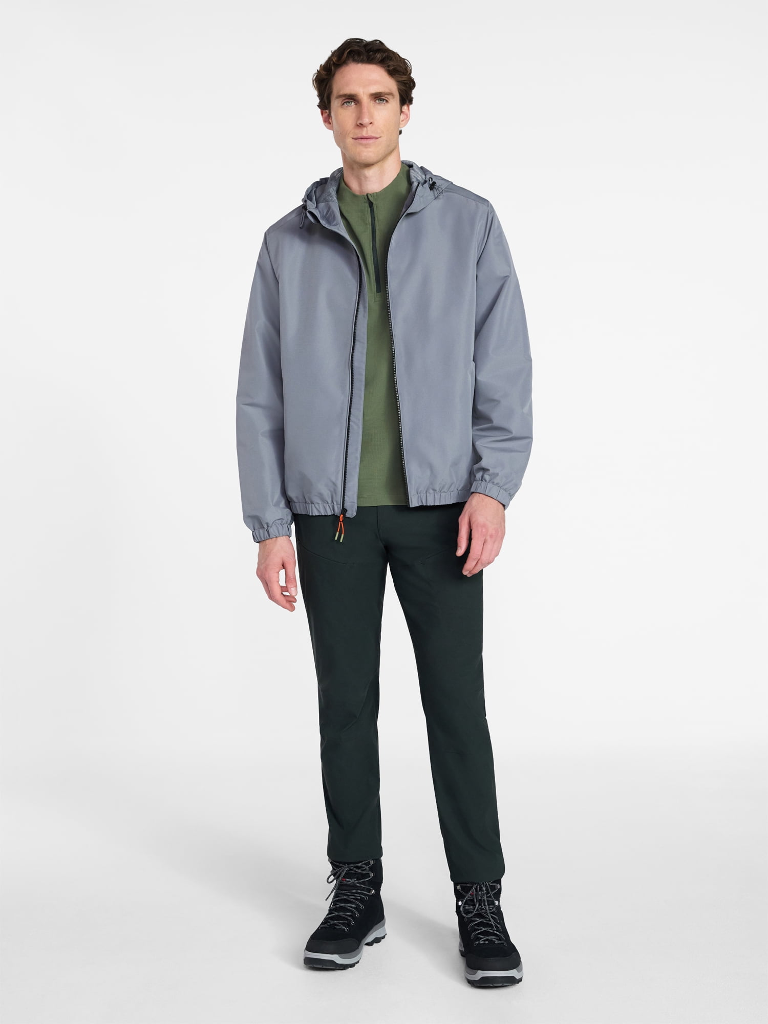 Ozark Trail Men's Windbreaker Jacket with Hood, Sizes S-3XL