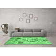 thumbnail image 3 of Ahgly Company Indoor Rectangle Patchwork Emerald Green Transitional Area Rugs, 8' x 10', 3 of 4