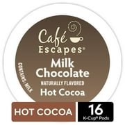 Café Escapes Milk Chocolate Hot Cocoa K-Cup Pods, 16 Count for Keurig Brewers