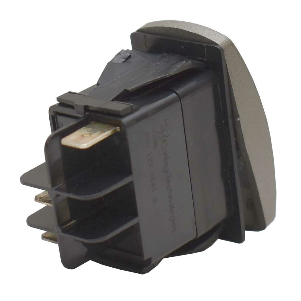 Carling On/Off Contura V Boat Rocker Switch | Blank Silver 3-Spade