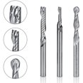thumbnail image 3 of 12pcs 1/8" Carbide Tungsten Steel END Mill Cutter CNC Router Bits Straight Shank End Mill Bits for Nylon, Resin, ABS, Acrylic, PVC, MDF, Hardwood, 3 Sizes, 3 of 7