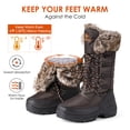 thumbnail image 2 of DREAM PAIRS Women's Winter Waterproof Warm Faux Mid Calf Snow Boots Outdoor Hiking Boots, 2 of 5