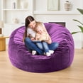 thumbnail image 2 of XIECUVA Bean Bag Chair Stuffed with Foam For Adults，Folding Beanbag Chairs Lounge Sofa Bed，Medium Size Memory Foam Mattress，3 ft, 2 of 6