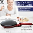 thumbnail image 4 of Moss & Stone Electric Crepe Maker 8 Inch, Pan Apo Portable Crepe Maker & Hot Plate Cooktop On/Off Switch, Nonstick Coating, Automatic Temperature Control, Easy To Use For Pancakes, Blintz, Chapati, 4 of 9