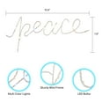 thumbnail image 2 of Loft Lyfe Tinsley Peace Multicolor LED Sign, Wall Mounted Battery-Powered 30 Lights for Home Decor, 2 of 7