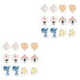 thumbnail image 3 of Decodeary 6pairs Earrings Bling Flower Heart No Pierced Charm Pretty Jewelry 2Set, 3 of 6