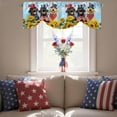 thumbnail image 4 of Independence Day Tie Up Valances Curtain, Adjustable Kitchen U.S. Flag Themed Cute Dog Farmhouse Sunflower Valances for Windows Decor, Rod Pocket Short Curtains Set for Bedroom/Bathroom, 60"x18", 4 of 9