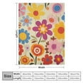 thumbnail image 4 of ARISTURING  Throw Blanket,Green Hippie Vintage Flowers 60S 70S Orange 1960 Seventies Retro,All Season Bed Couch, 4 of 6