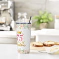 thumbnail image 4 of 75th Birthday Gifts for Women, 75 Year Old Birthday Gifts for Women, 1948 Birthday Gifts Women, Gifts for 75th Birthday Tumbler With Lid and Straw 20oz 1pc, 4 of 6