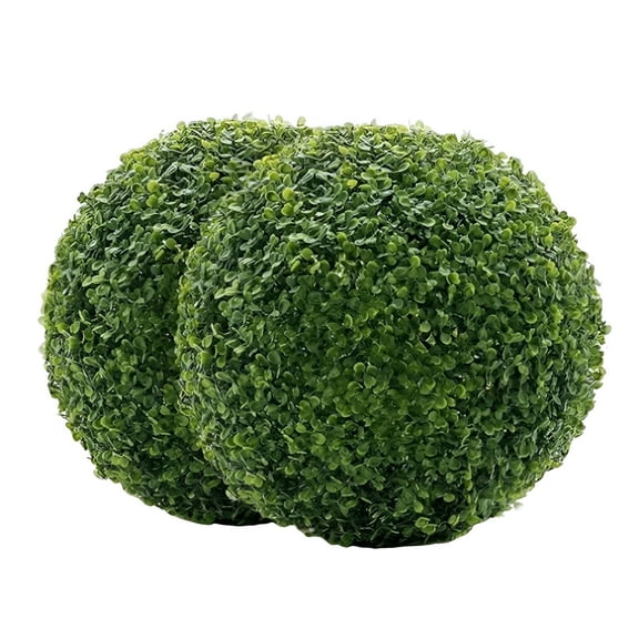 ZULAR 2 Pcs Boxwood Topiary Ball Artificial Topiary Ball Boxwood Decorative Balls for Garden,,Balcony and Home Decor