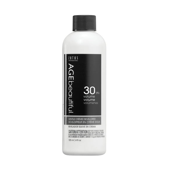AGEbeautiful 30 Volume Gentle Creme Hair Developer | For Professional Salon Coloring | Long Lasting Color | 4 Fl Oz