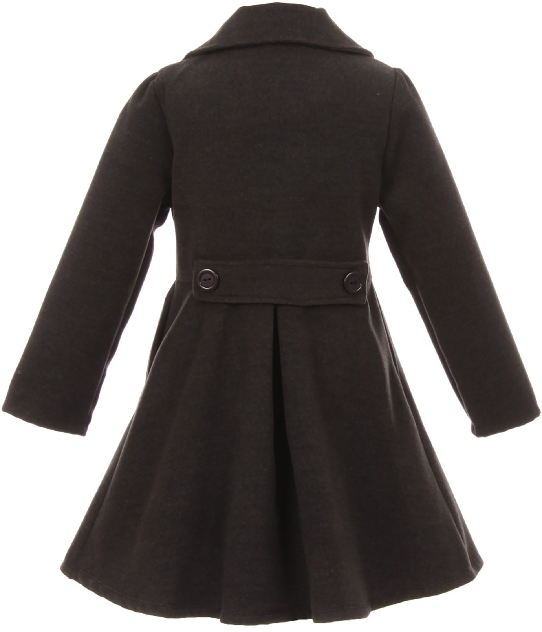 girls black dress coat