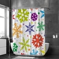 thumbnail image 2 of Dreamtimes Bath Shower Curtain Liners 72"x72", Colorful Snowflakes Polyester Waterproof with 12 Curtain Hooks Bathroom Accessories Decoration, 2 of 6