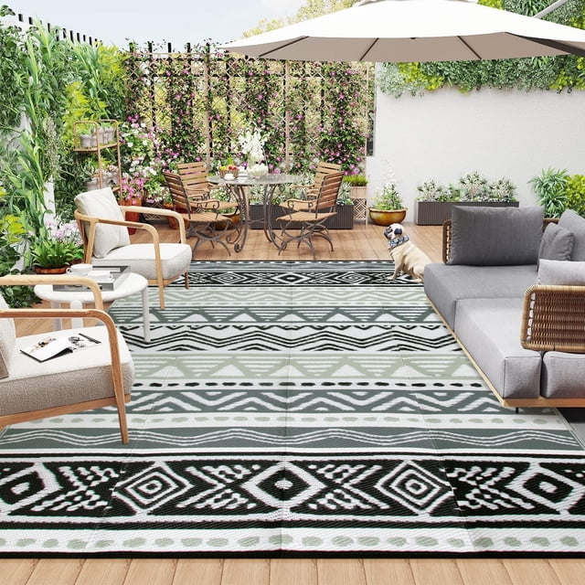 Alfombra para Exterior Lahome Impermeable de Paja Plástica 274x366 cm