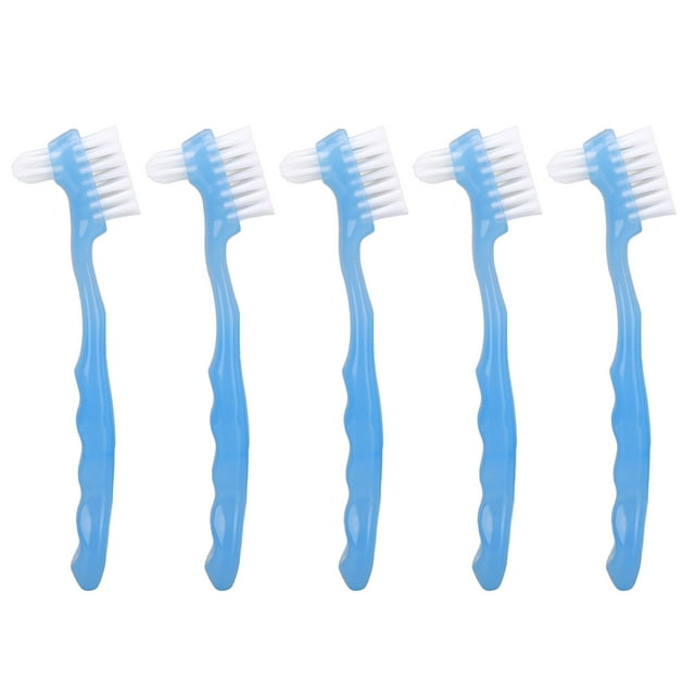 False Teeth Brush, Denture Brush Set Professional For Daily Life Green,Blue