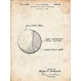 thumbnail image 2 of Borders, Cole 12x14 White Modern Wood Framed Museum Art Print Titled - PP736-Vintage Parchment Billiard Ball Patent Poster, 2 of 4