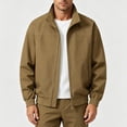 thumbnail image 4 of Jerdar Men's Nylon Jacket Lightweight Thin Zip Pockets Solid Color Long Sleeve No Hood Casual Windproof Water Resistant Everyday Coat Outerwear Crop Jackets for Men, 4 of 9