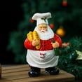 thumbnail image 2 of Mupvlun Figurines Tabletop Decor Chef Santa Statue Holding Bread & Festive Indoor Holiday Ornaments for Kitchen Dining Room Christmas Decoration A, 2 of 7
