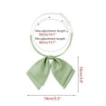 thumbnail image 2 of INSPIRE CHIC Women's Satin Adjustable Pre-Tied Double Layer Collar Bow Tie for Uniform Shirt Light Green One Size, 2 of 5