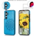 thumbnail image 5 of A15 5G Phone Case,Designed for Galaxy A15 5G Case Wallet with Card Holder,Mandala Emboss PU Leather with Kickstand Credit Card Slots Slim Flip Case for Samsung Galaxy A15 (Blue), 5 of 14