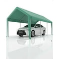 thumbnail image 1 of Hellone Carport 10'x20' Heavy Duty Steel Canopy Adjustable & Portable Garage with Roll-up Door Without Sidewall Wrap Legs for Truck Boat Car Port, Party Wedding Fairs, 1 of 5