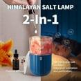 thumbnail image 2 of Salt Lamp - Himalayan Salt Lamp 2 in 1 Crystal Salt Lamp Essential Oil Diffuser, 7-Color Light Salt Lamp Night Light for Living Room, Bedroom (Blue), 2 of 6