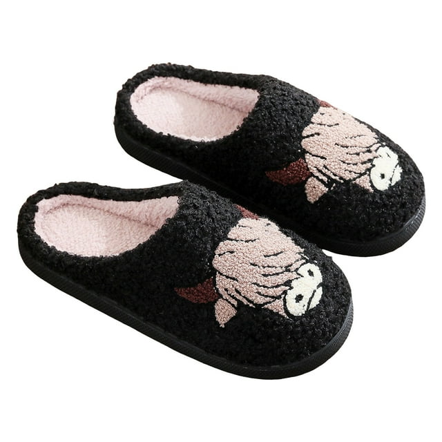 Leozcaa Pantoufles Mignonnes à Motif Animal pour Femmes Intérieur Extérieur en Mousse à Mémoire Pantoufle de Maison Douce Chaude Confortable Duveteuse Chaussures