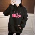 thumbnail image 2 of Sudadera holgada con hombros caídos y estampado de calabaza de Halloween para mujer, además de terciopelo, sudadera de talla grande, blusa Fridja fksj3815, 2 of 3