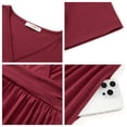 thumbnail image 5 of UVN Dresses for Women Deep V Neck Short Sleeve Summer Sundress Midi Party dress with Pocket, 5 of 8