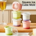 thumbnail image 2 of Molde de silicona para cubitos de hielo con tapa, reutilizable, bandeja grande y flexible para hacer bolas de hielo, ideal para cócteles, bebidas y utensilios de cocina., 2 of 8