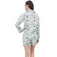 thumbnail image 3 of Bimba White Arrow Print Sleepwear Full Sleeve Shirt And Shorts Nightwear - 18, 3 of 5