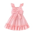 thumbnail image 3 of Shachafan Girls Sleeveless Flutter Dress With Bowknot Backless Summer Casual Party Wear Toddler Baby Floral Print Outfit Girls Holiday Outfits, 3 of 9
