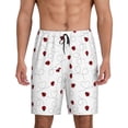 thumbnail image 1 of Fotbe Ladybugs Flying On Dotted Route Pantalones Cortos de Pijama para Hombre, Ropa de Dormir, Pantalones de Pijama Cortos para Hombre-Small, 1 of 6