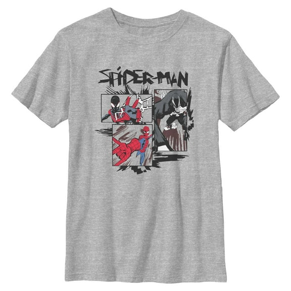 Boys Marvel: Spider-Man Miles, Peter, and Venom Boxed Up T Shirt