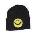 thumbnail image 1 of Gravity Threads Smile Face Cuffed Beanie, Black, 1 of 2