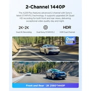 VIOFO A229 Plus Dash Cam with Dual STARVIS 2 Sensors, 2 Channel HDR, 1440P+1440P Front and Rear, Voice Control Car Dash Camera, 5GHz Wi-Fi, Ultra-Precise GPS, 24 Hours Parking Mode, Support 512GB Max