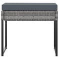 thumbnail image 6 of vidaXL 11 Piece Garden Dining Set with Cushions Poly Rattan Gray 3101, 6 of 12