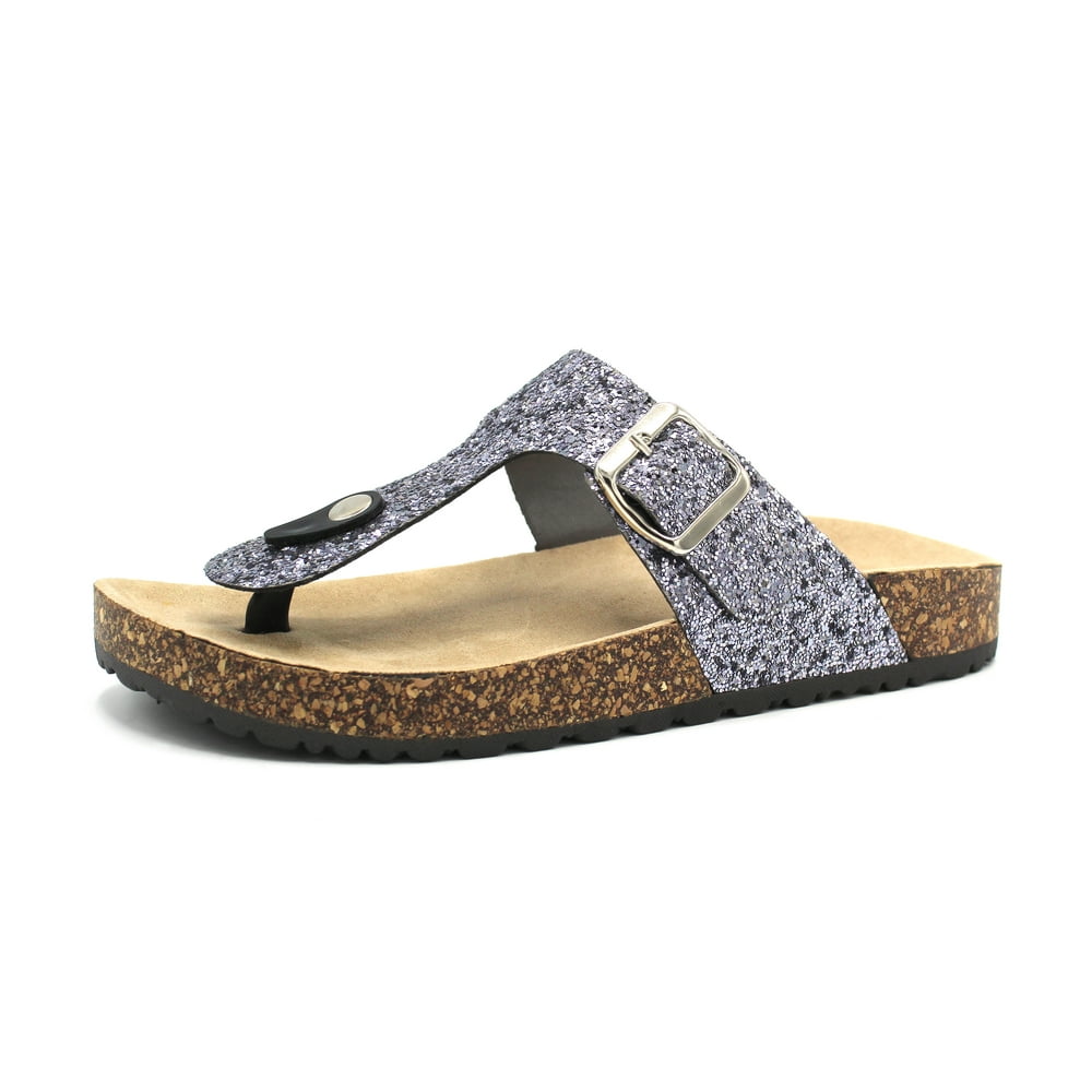 women's casual buckle straps sandals flip flop platform footbed sandals
