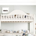 thumbnail image 5 of Harper & Bright Designs Twin over Full Bunk Bed with Storage Drawers and Shelves, Solid Wood Bunk Bed Frame with Guardrail and Ladder, Convertible 2 Beds, Beige, 5 of 15