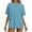 Light Blue, variant on Daznico Women's Oversized Crew Neck Tee, Drop Shoulder Loose Fit Casual Everyday Top,S