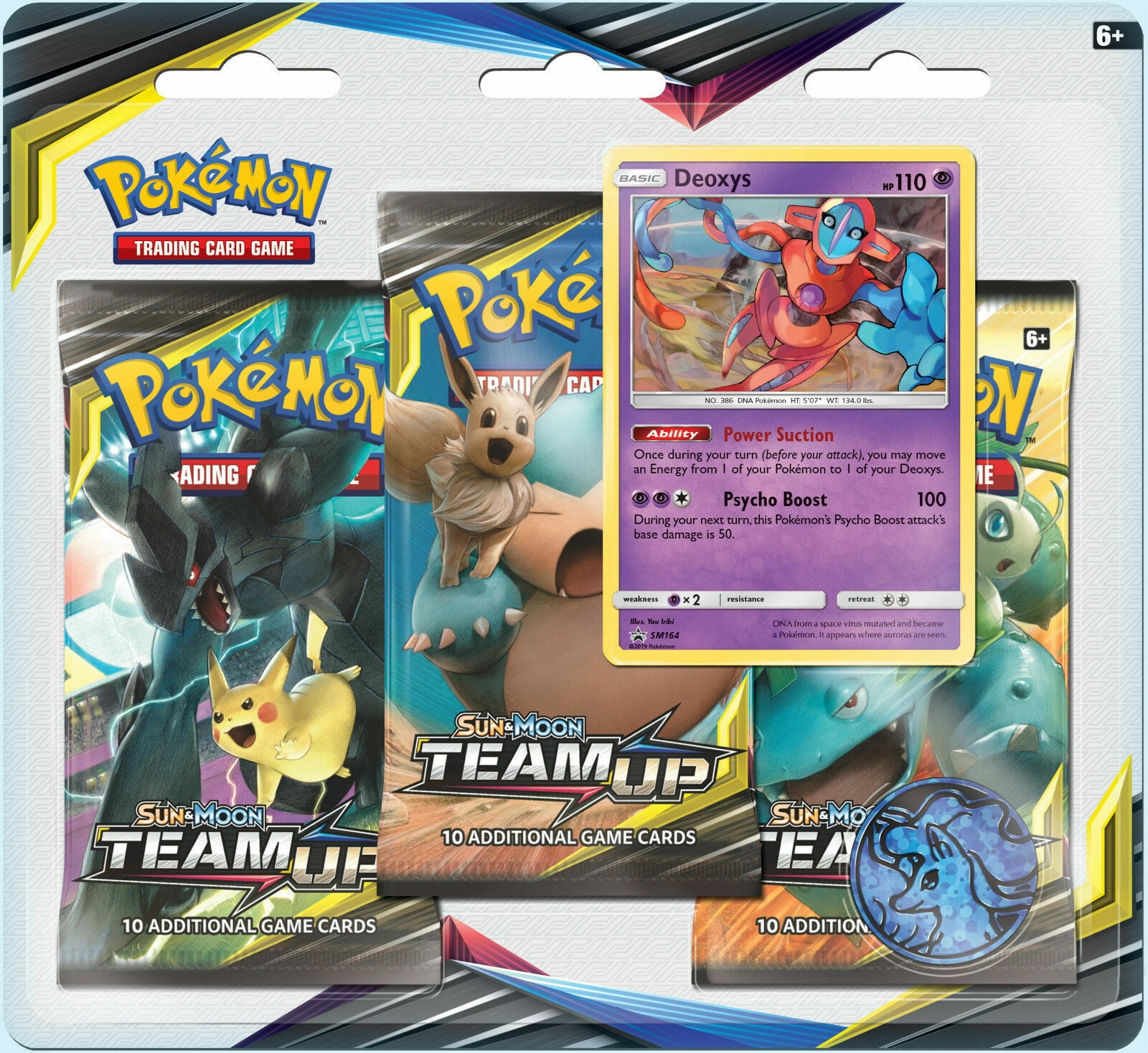 Pokemon Cards Sun & Moon Team Up SET OF 2 BLISTER PACKS (Deoxys