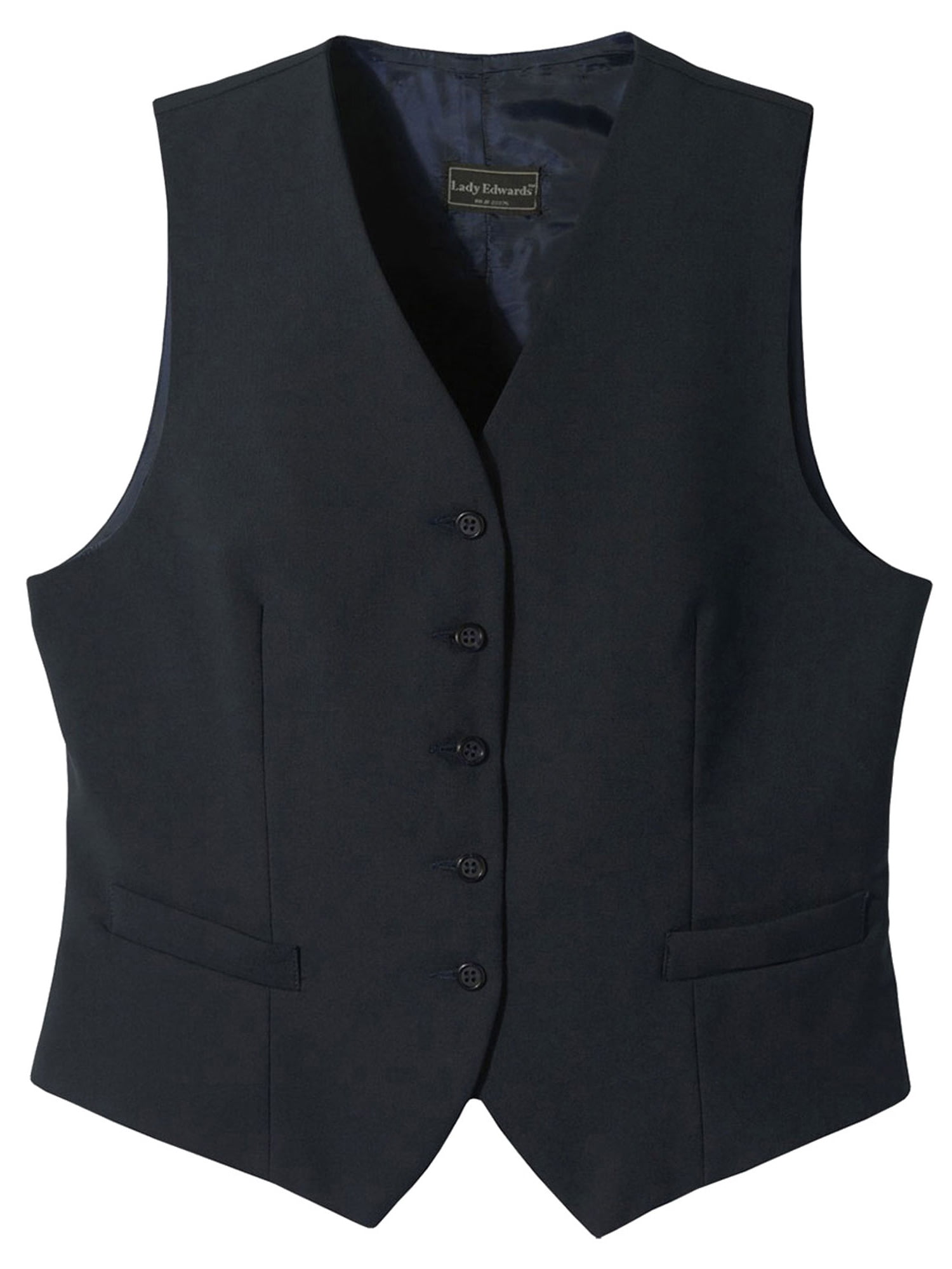 Ed Garments Women's five Button Dress Vest, NAVY, Medium - Walmart.com