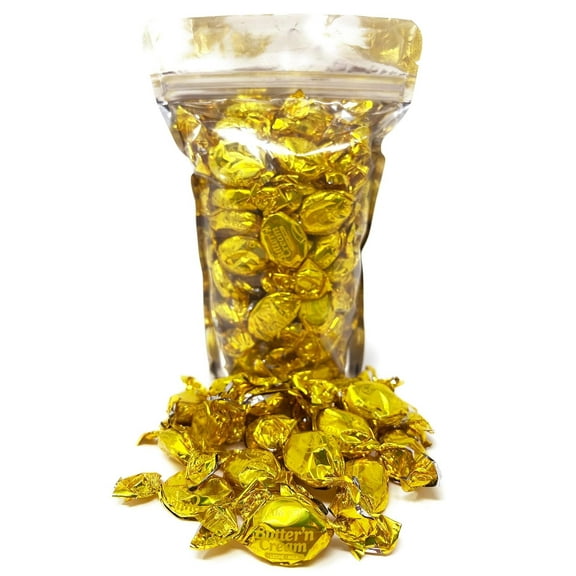 Butter Cream Hard Candy Drops, 1.5 lb – Individually Wrapped Classic Old-Fashioned Buttery Cream Candies