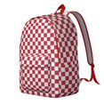 thumbnail image 2 of White Red Checkered Backpack for School,Cute School Bag,Schoolbag with Adjustable Shoulder Straps & Padded Back,15.7"x11.8"x5.5", 2 of 5