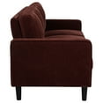 thumbnail image 6 of Ruth 3-piece Fabric Upholstered Track Arm Sofa Rust Red, 6 of 18