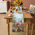 thumbnail image 3 of Table Runner - 72 Inch Long, Spring Easter Kitchen Dining Table Runner Dresser Scarves, Easter Eggs Cats Bunny Tulips Farmhouse Farmhouse Decor for Coffee Tables Wedding Party Banquet, 3 of 8
