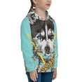 Balery Husky With Dreamcatcher Pattern Boys Hoodie, Youth Pullover