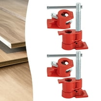 2Pcs 1/2" Wood Gluing Pipe Clamp Set Heavy Duty Pro Woodworking Cast Iron for Wooden Clips, Plastic Clips